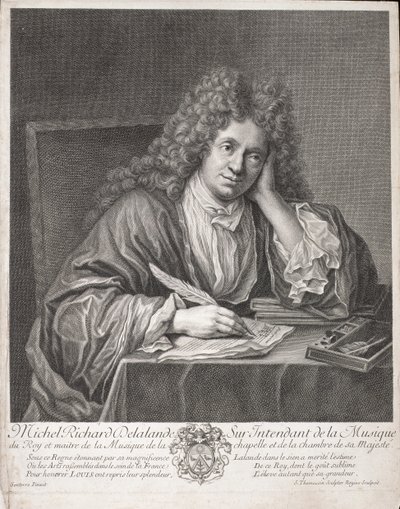Michel Richard Delalande, graviert von Simon Thomassin von Jean Baptiste Santerre